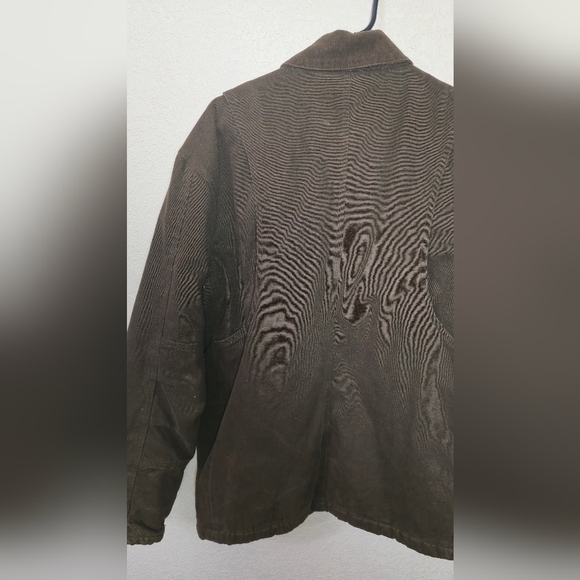 Wolverine Brown Insulated Coat Button Up Collard Size Medium - Picture 16 of 16